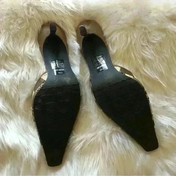 VTG Moda for Victoria Secret Catalog Y2K 3" heal slip-on weaved size 7.5 Regular - Picture 4 of 6